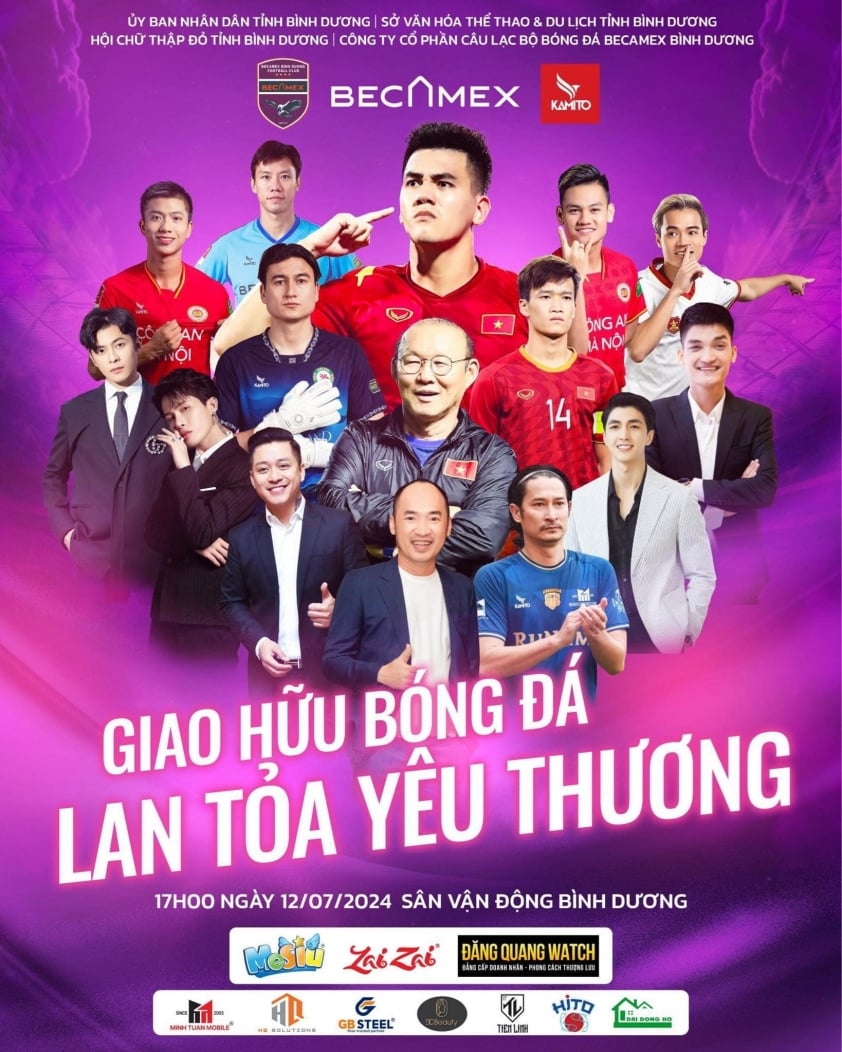 HLV Park Hang Seo Dẫn Đội tại Trận Giao Hữu Lan Tỏa Yêu Thương