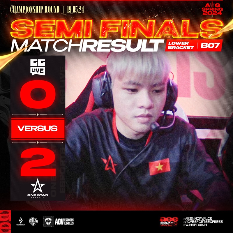 ĐTDV mùa Xuân 2024: Khuất phục GG Live, One Star Esports vào chung kết tổng gặp Saigon Phantom