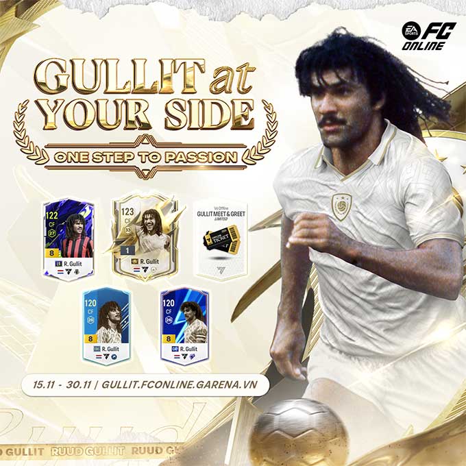 FC Online: Cơ hội gặp gỡ huyền thoại Ruud Gullit hoàn toàn miễn phí!