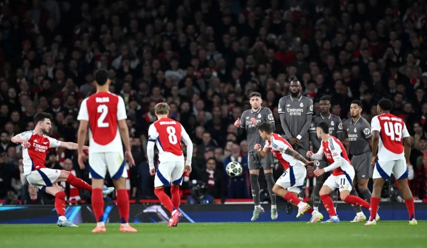 Arsenal đại thắng Real Madrid 3-0 nhờ cú đúp đá phạt thần kỳ của Declan Rice