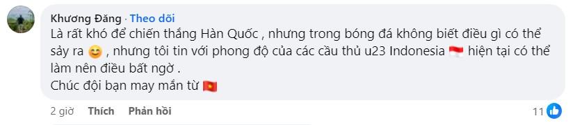 CĐV Đông Nam Á đặt niềm tin bất ngờ vào U23 Indonesia trước trận gặp U23 Hàn Quốc