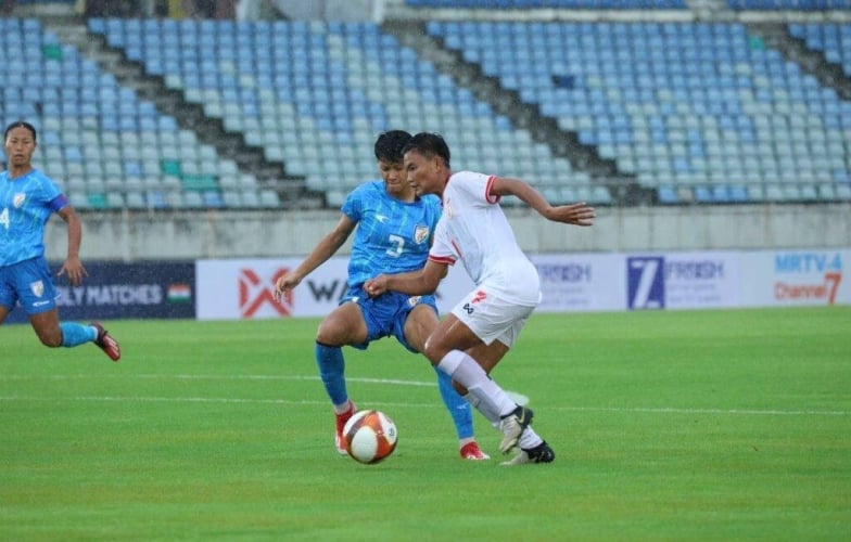 ĐT Nữ Ấn Độ Không Thể Đánh Bại Myanmar Trong Trận Hòa 1-1