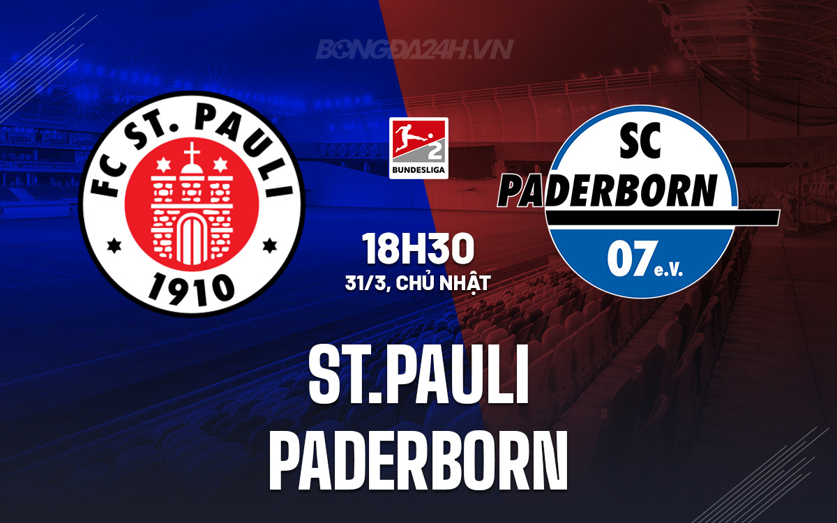 Nhận định bóng đá St.Pauli vs Paderborn 18h30 ngày 31/3 (Hạng 2 Đức 2023/24)