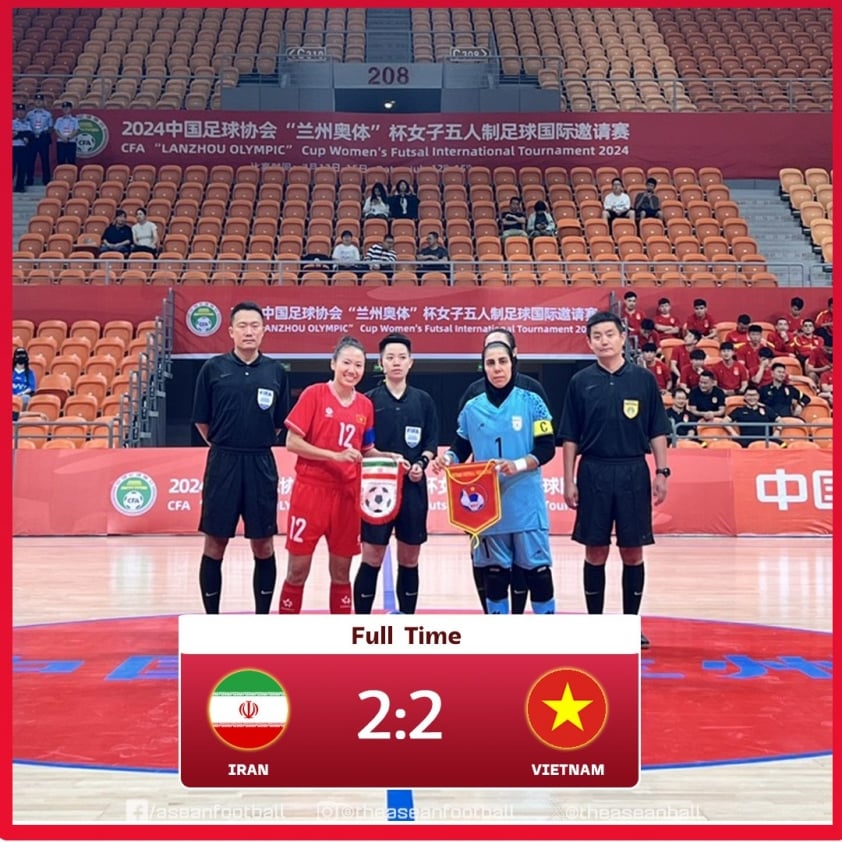 Đội tuyển futsal nữ Việt Nam gây sốc trước Iran hạng 8 thế giới tại giải giao hữu quốc tế 2024