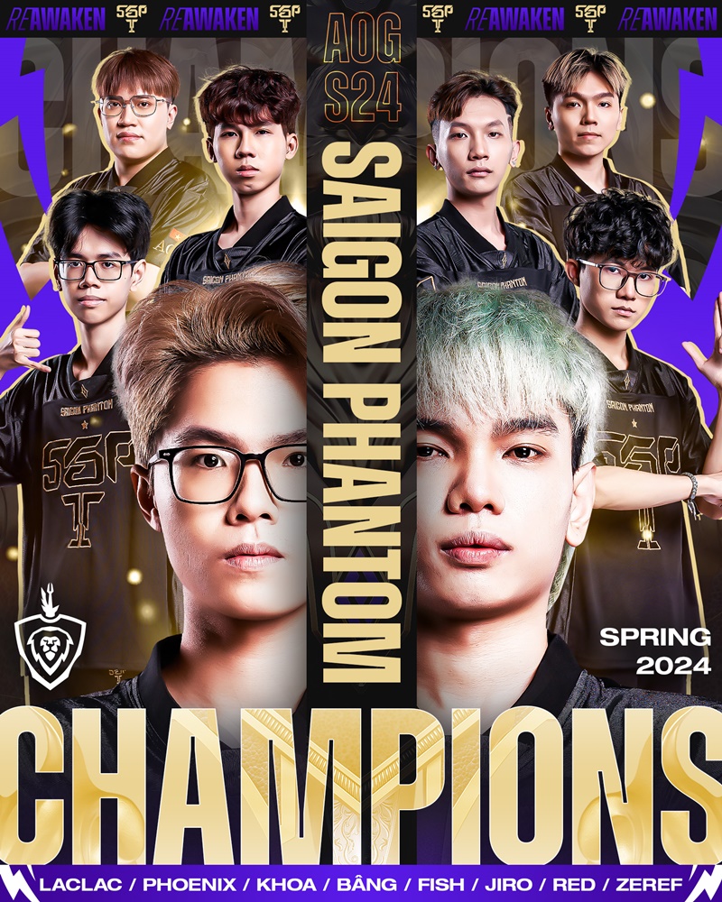 ĐTDV mùa Xuân 2024: Ngược dòng kinh điển hạ One Star Esports, Saigon Phantom vô địch quốc nội lần thứ 8