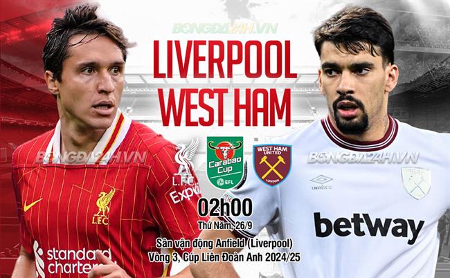 Liverpool vs West Ham Lữ Đoàn Đỏ Sẵn Sàng Cho Chiến Thắng Ở Cúp Liên Đoàn Anh