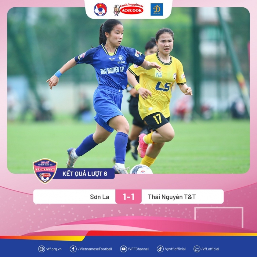 Sơn La Cầm Chân Đối Thủ Mạnh U19 Nữ Thái Nguyên T&T