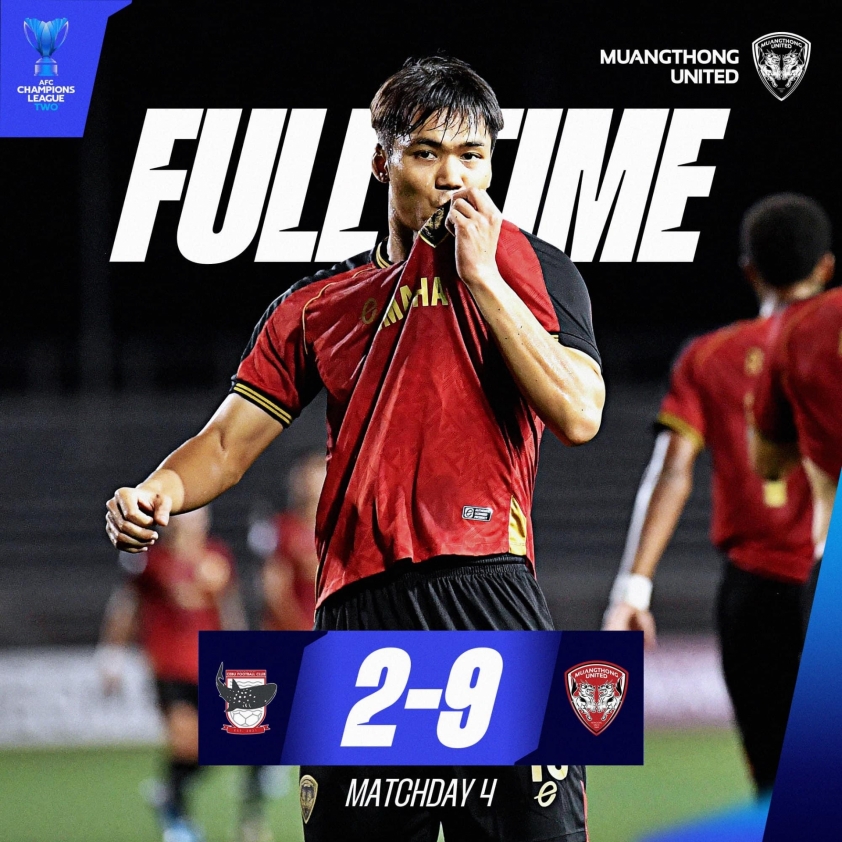 Muangthong United lập kỷ lục AFC Champions League 2 với chiến thắng hủy diệt 9-2