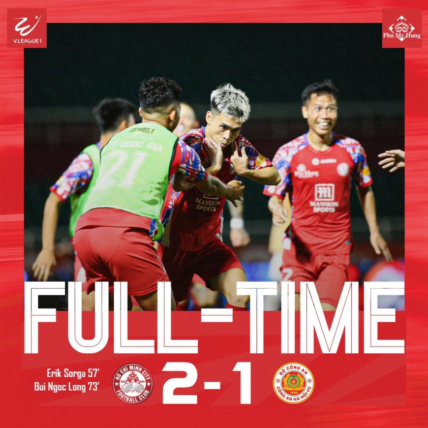 CAHN Tiếp Tục Trượt Dốc Với Thất Bại 1-2 Trước TP.HCM Ở Vòng 8 V-League