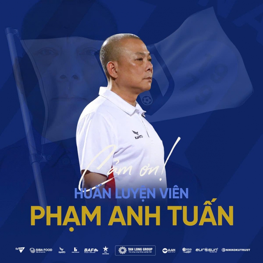HLV Phạm Anh Tuấn từ chức khỏi CLB SLNA sau chuỗi thành tích bết bát