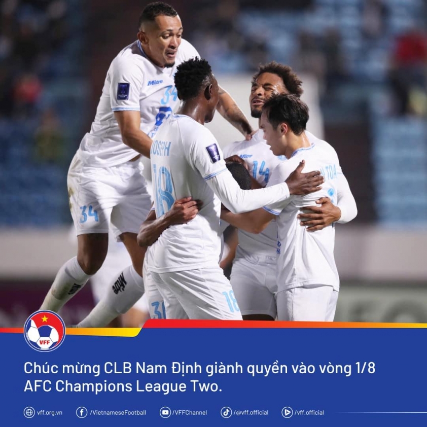 CLB Nam Định Đánh Dấu Chặng Đường Sáng Lịch Sử, Vượt Qua Vòng Bảng AFC Champions League