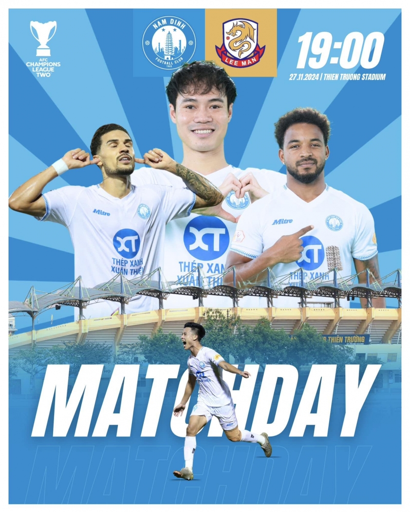 Chung cuộc Nam Định hạ gục Lee Man 3-0, giành vé vào vòng 16 đội AFC Champions League Two 2024/25