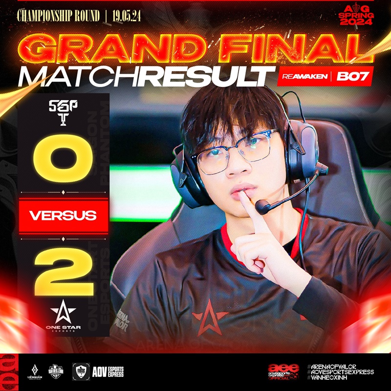 ĐTDV mùa Xuân 2024: Ngược dòng kinh điển hạ One Star Esports, Saigon Phantom vô địch quốc nội lần thứ 8
