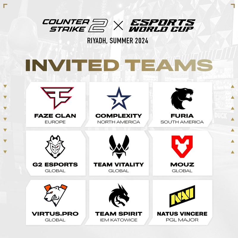 Esports World Cup công bố các suất mời cho giải CS2