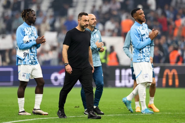 Thái độ thiếu dũng khí của Olympique Marseille khiến Roberto De Zerbi bất bình