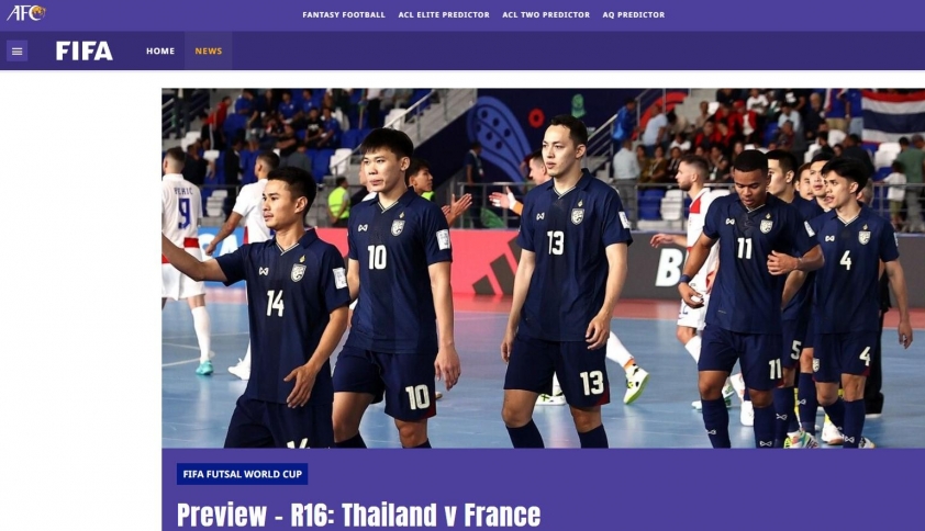 Đội tuyển futsal Thái Lan đối mặt với thử thách Pháp tại vòng 1/8 futsal World Cup 2024