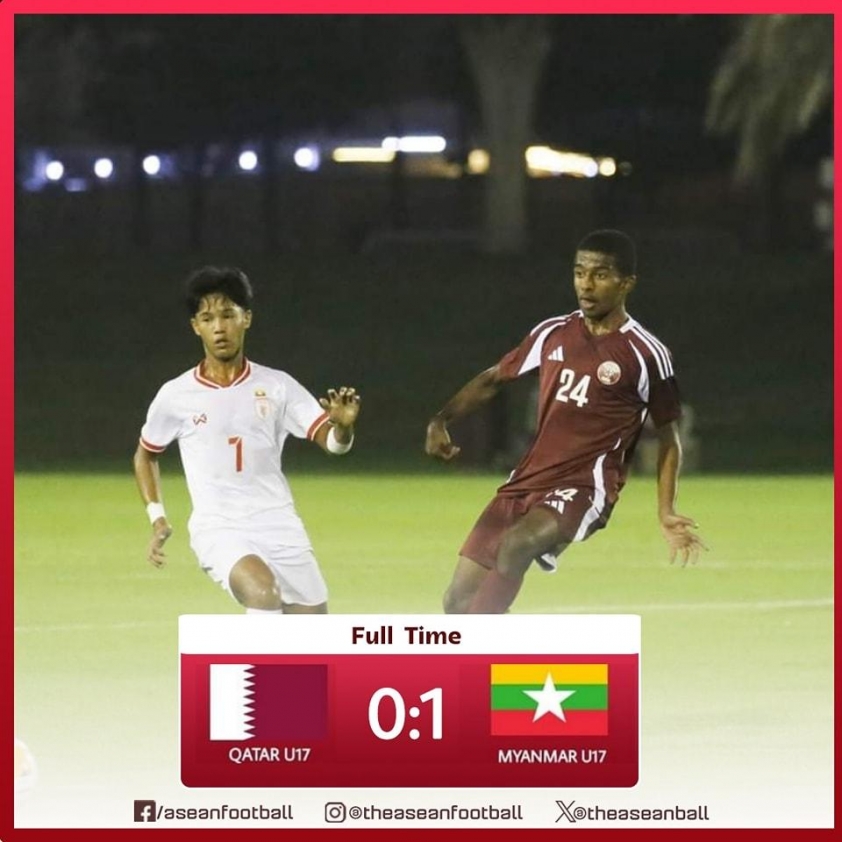 Bất ngờ trước thềm Vòng loại U17 châu Á 2025 U17 Myanmar đánh bại chủ nhà U17 Qatar