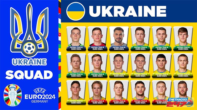 Đội hình Ukraine tại EURO 2024