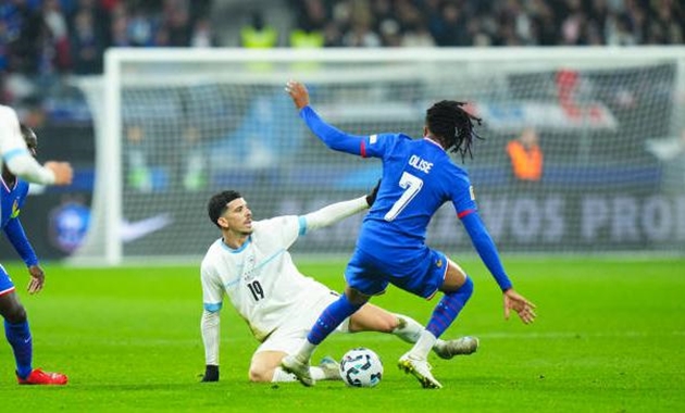 Pháp bất lực trước hàng thủ vững chắc của Israel, chấp nhận kết quả hòa 0-0 tại Stade de France