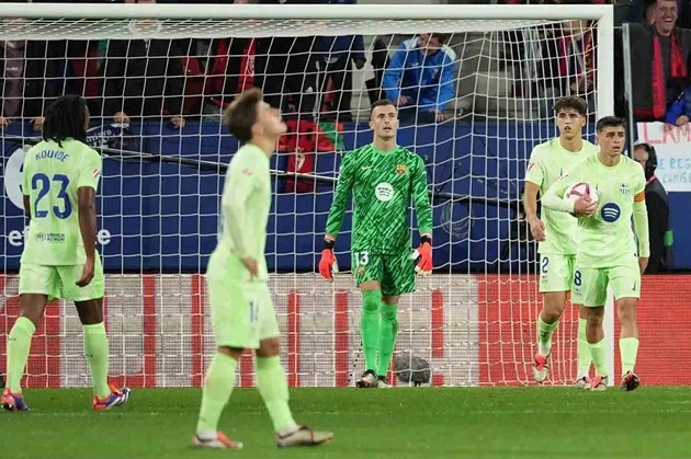 Barcelona cân nhắc lại việc mua hậu vệ biên sau thất bại trước Osasuna