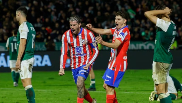 Atletico Madrid ngược dòng ngoạn mục trước Cacereno tại Copa del Rey