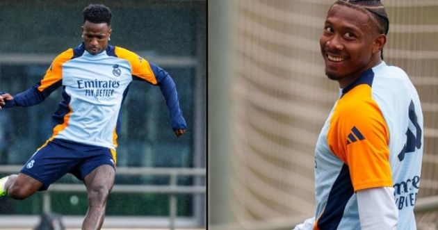 Vinicius Jr. và David Alaba trở lại tập luyện, củng cố sức mạnh cho Real Madrid