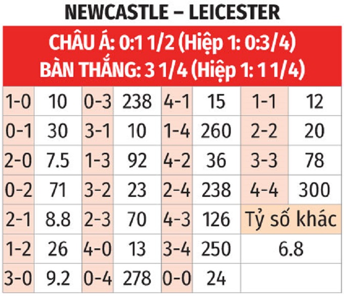 Newcastle và Leicester Cuộc chiến giữa sức mạnh sân nhà và sự hồi sinh bất ngờ