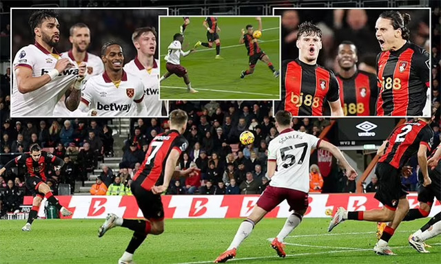 Bournemouth và West Ham Chia Điểm Thót Tim trong Trận Cầu Sôi Nổi