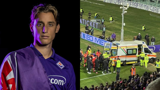 Phút 16 kinh hoàng tại Serie A Cầu thủ Fiorentina ngất xỉu, trận đấu giữa Fiorentina và Inter Milan bị hoãn