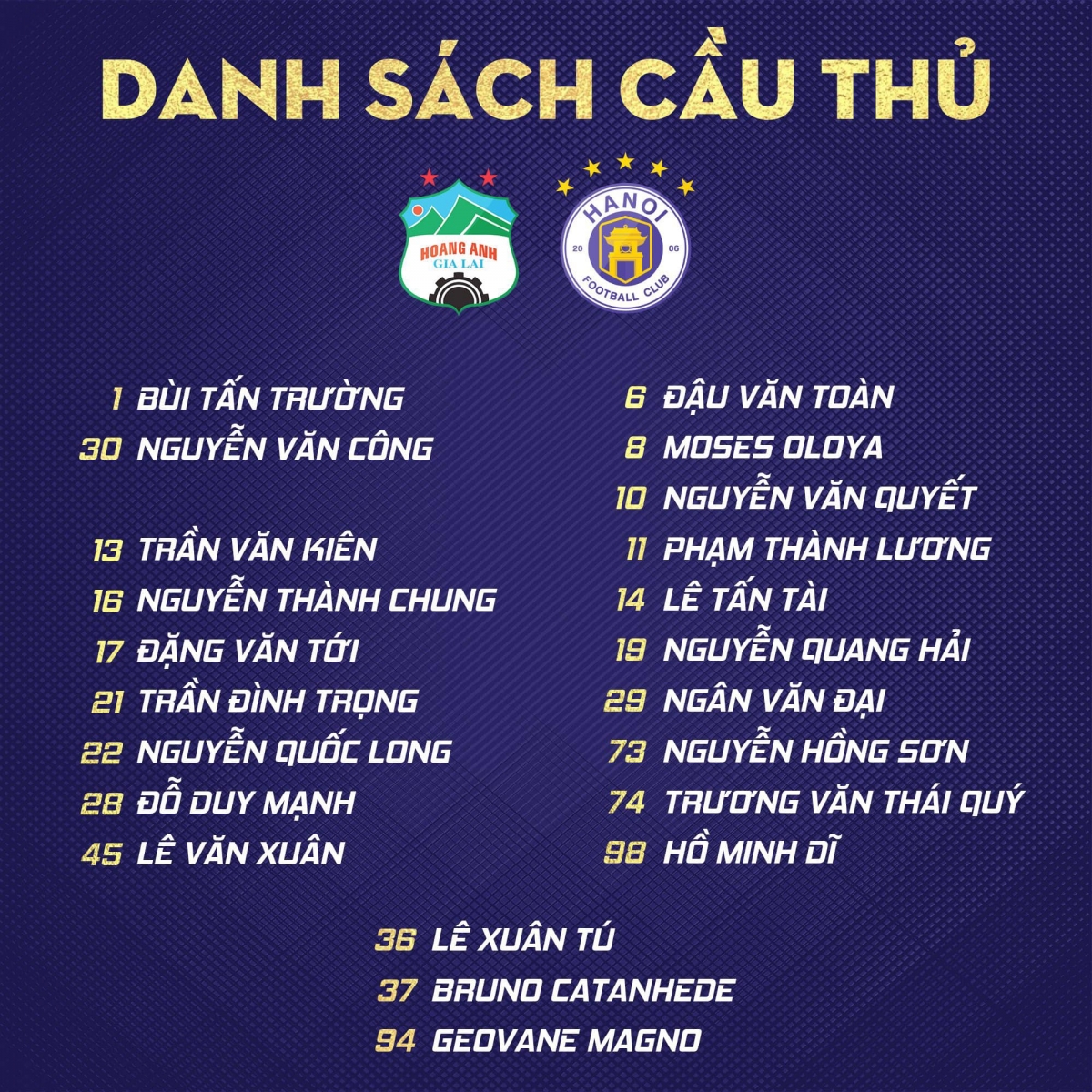 Bruno trở lại, Hà Nội tự tin trước trận đại chiến với HAGL