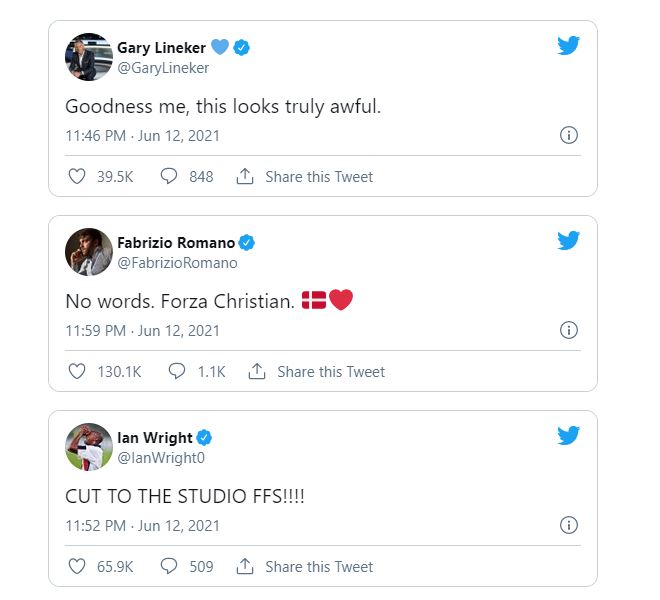 Cả thế giới cầu nguyện cho Eriksen Cả thế giới cầu nguyện cho Eriksen