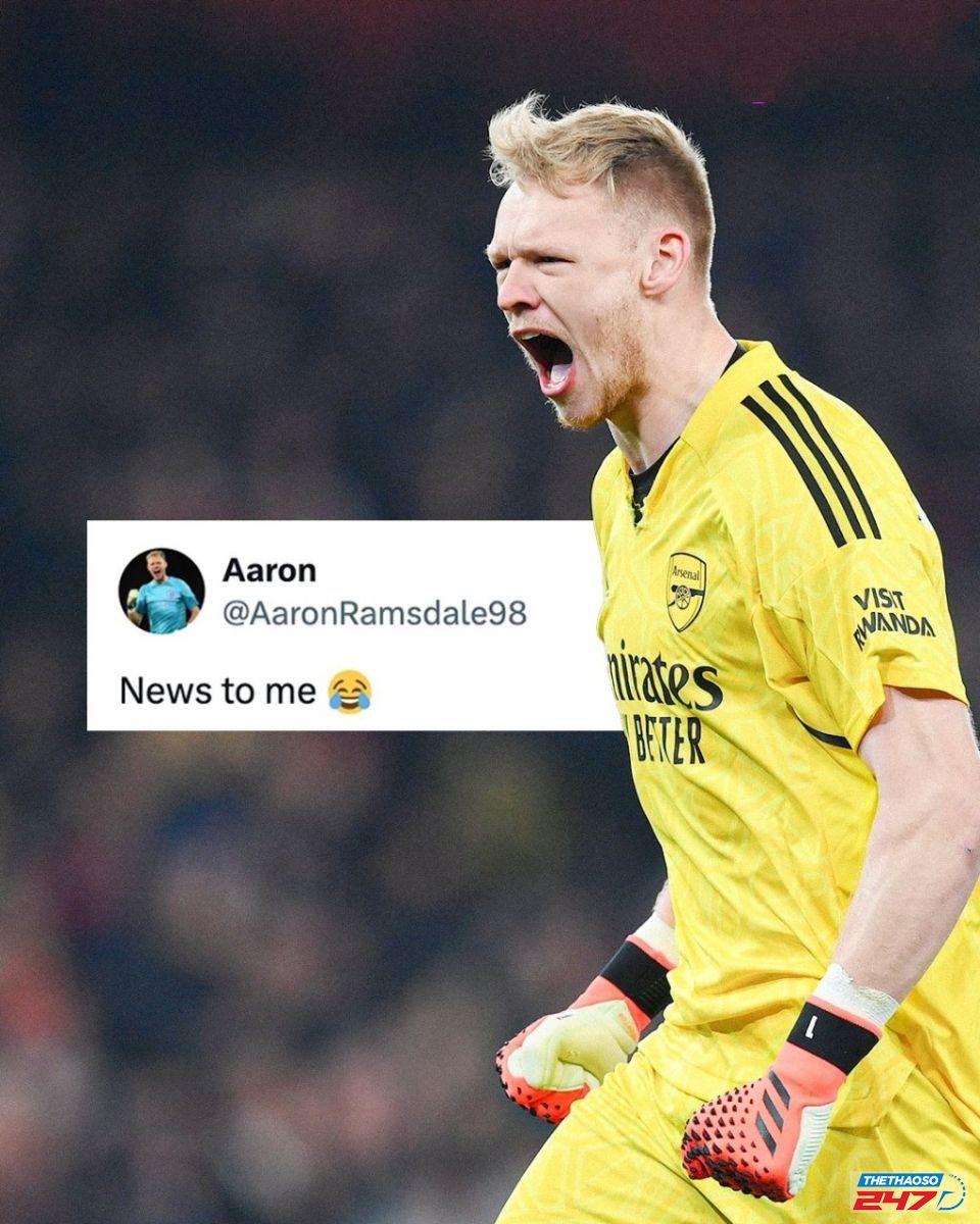 Aaron Ramsdale đăng một dòng tweet “tin tức cho tôi” kèm theo một biểu tượng cảm xúc mặt cười giữa tin đồn chuyển đến Newcastle United Aaron Ramsdale đăng một dòng tweet “tin tức cho tôi” kèm theo một biểu tượng cảm xúc mặt cười giữa tin đồn chuyển đến Newcastle United