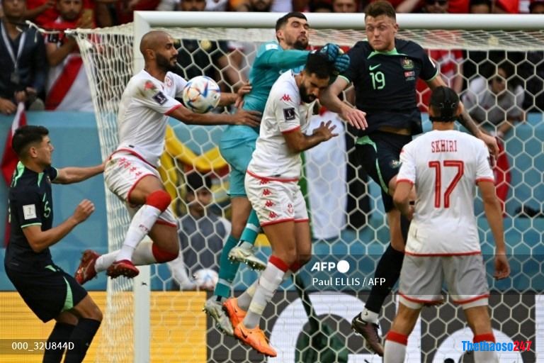 Tunisia 0-1 Úc World Cup 2022