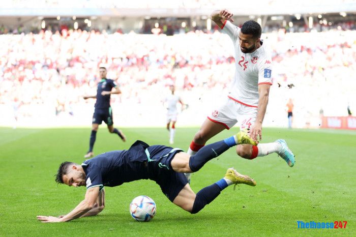 Tunisia 0-1 Úc World Cup 2022