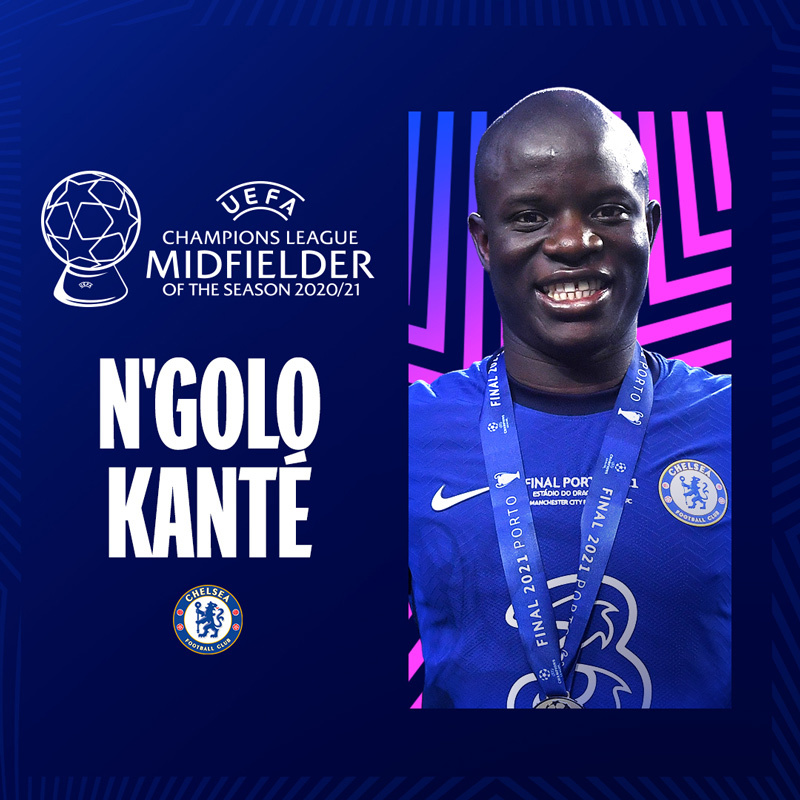 Tiền vệ xuất sắc nhất mùa giải Kante