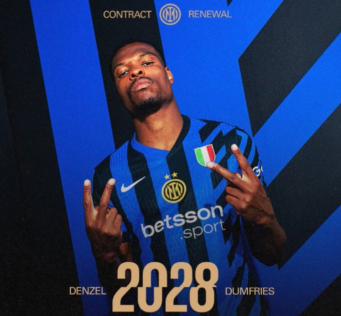 Denzel Dumfries Gia Hạn Hợp Đồng Với Inter Milan, Đập Tan Tham Vọng Của Các CLB Ngoại Hạng Anh