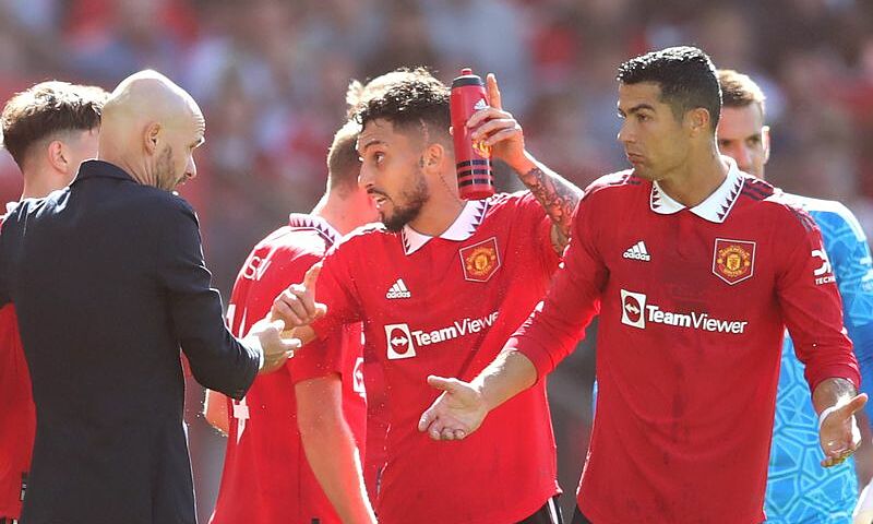 Ronaldo và Erik ten Hag 