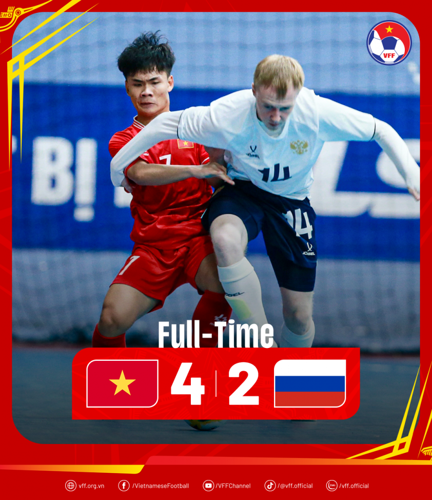 U19 Futsal Việt Nam Tỏa Sáng Đánh Bại U19 Nga Trong Trận Giao Hữu Đầu Tiên