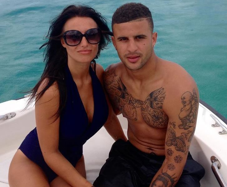 Kyle Walker và vợ Annie Kilner 