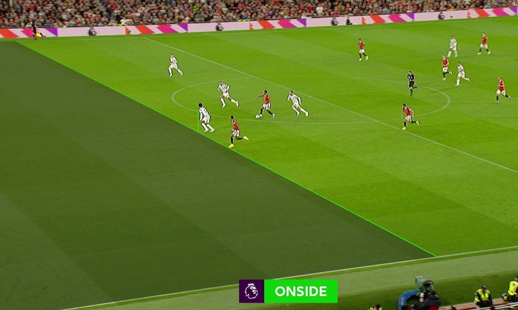 Theo luật việt vị mới, bàn thắng của Rashford đã được công nhận 
