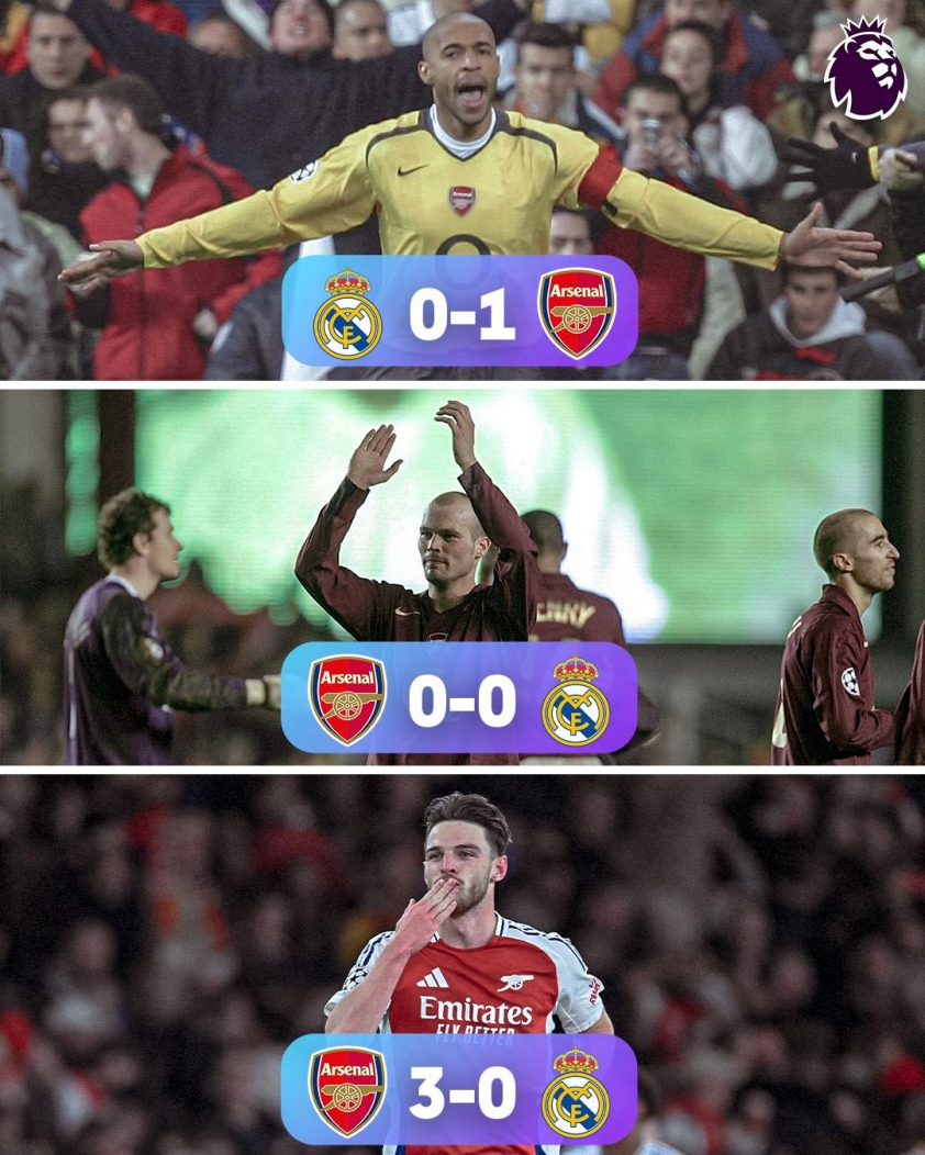 Arsenal áp đảo Real Madrid với chiến thắng 3-0, tạo nên lịch sử đối đầu