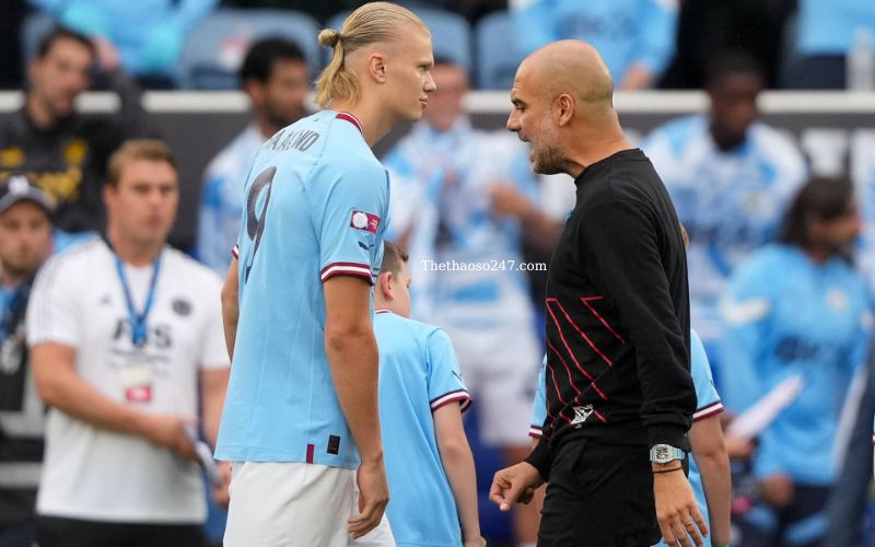 Haaland Pep Guardiola Man City