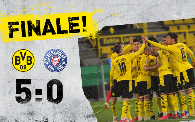 “Tàn sát” Holstein Kiel, Dortmund thẳng tiến vào chung kết Cúp Quốc gia Đức