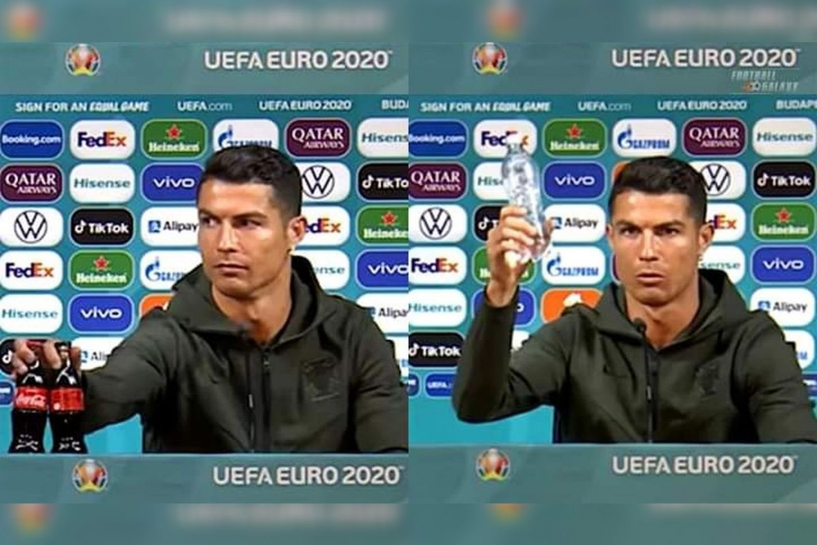 Ronaldo không thích uống Coca-Cola Ronaldo không thích uống Coca-Cola
