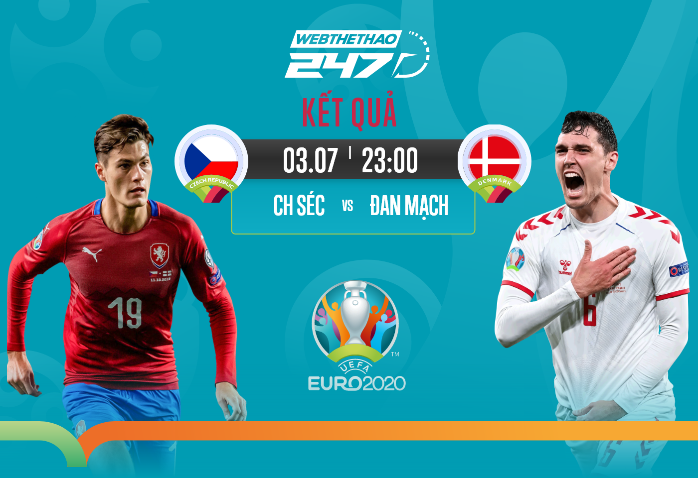 Kết quả tỷ số CH Séc vs Đan Mạch  Kết quả tỷ số CH Séc vs Đan Mạch