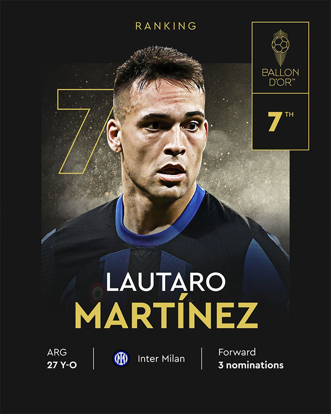 Lautaro Martinez Điểm sáng trên bảng xếp hạng bàn thắng, chấp nhận sự thất vọng ở Quả bóng Vàng