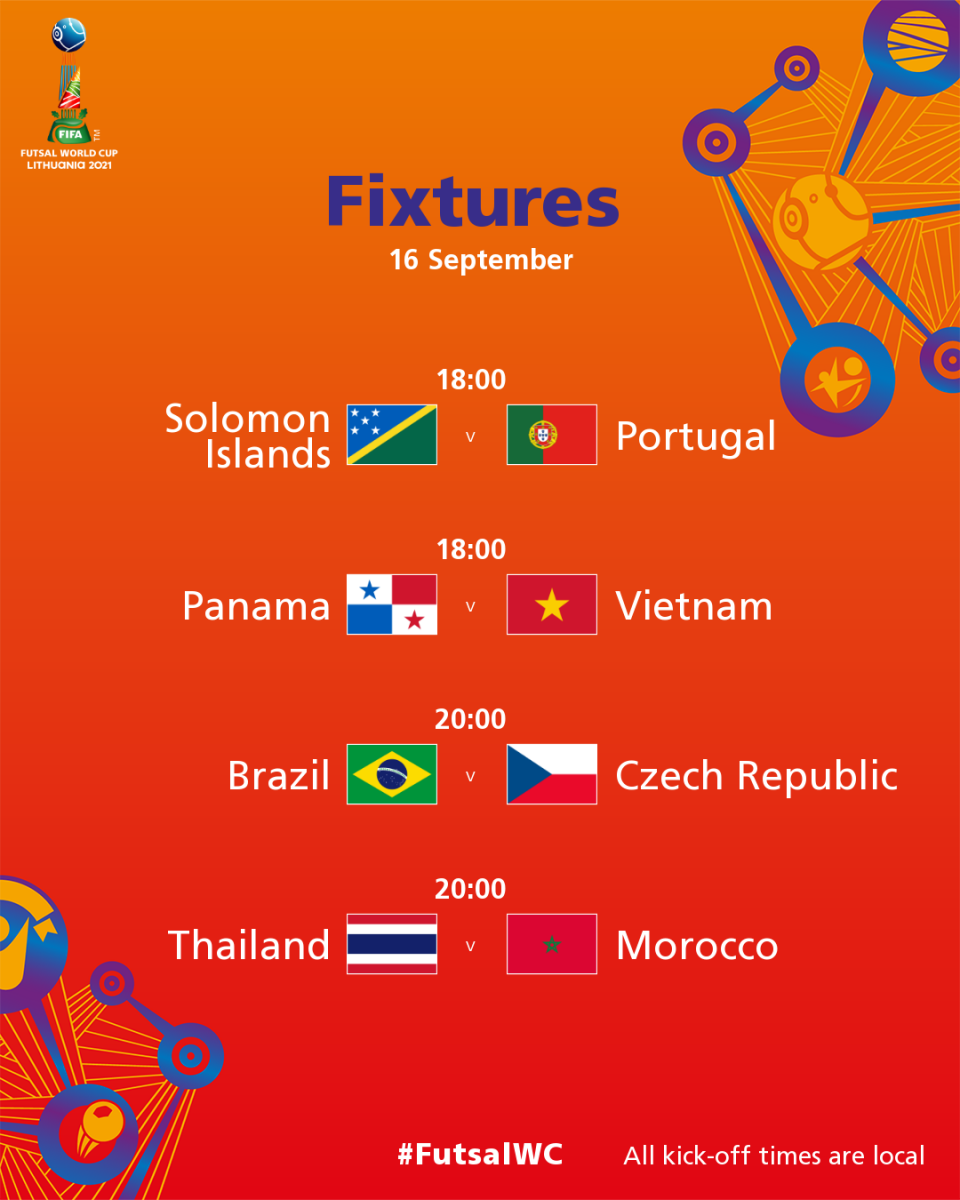 Lịch thi đấu Futsal World Cup 2021