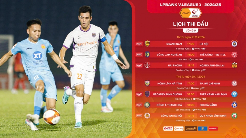 Vòng 9 V-League: Màn So Tài Hấp Dẫn Đầy Căng Thẳng