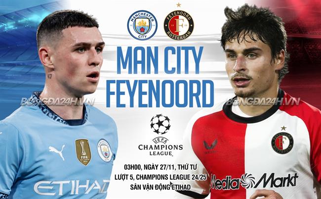 Đụng độ Feyenoord, Man City liệu có vượt qua cơn khủng hoảng?