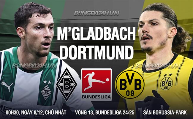 Derby Borussen Dortmund tìm kiếm chiến thắng sân khách đầu tiên tại Gladbach